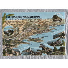 `Excursion de NICE a MENTON` - Postally Unused - Cie des Arts Photomecaniques Postcard