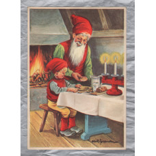 `God Jul och Gott Nytt Ar` - Sweden - Postally Used - ? Postmark - Erik Forsman Illustrated