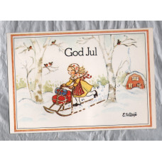 `God Jul` - Sweden - Postally Used - Malmo 21st December 1977 Postmark - Fra meg til deg Postcard