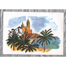 `Costa Daurada - Sitges - Catalunya` - Written To Rear But Postally Unused  - el talleret Postcard