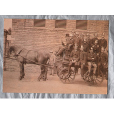 `The Abergavenny Voluntary Fire Brigade c1900` - Modern Postcard - Postally Unused - Monmouth District Council Museums Service Postcard