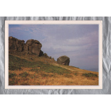 `Cow and Calf Rocks, Ilkley Moor, Yorkshire` - Postally Used - Unknown Postmark - J.Arthur Dixon Postcard.