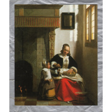 `A Woman Peeling Apples - Pieter de Hooch` - Postally Unused - The Wallace Collection Postcard.