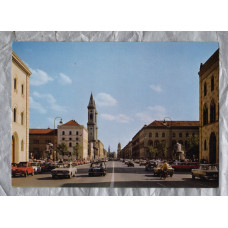 `Munchen - Munich, Ludwigsstrasse mit Ludwigskirche u. Universitat` - Postally Unused - Fritz Witzig Postcard