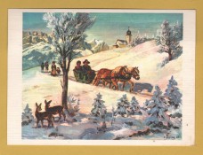 `Merry Christmas and Happy New Year by Charles Pasche`- Swedish Card - Postally Used-1970 - Mouth and Foot Painting Postcard.