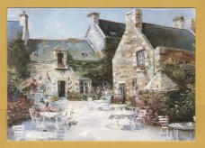 `Creperie Restaurant du Vieux Port - Quiberon` - Postally Used-1997 - Daniel Cariou Postcard.