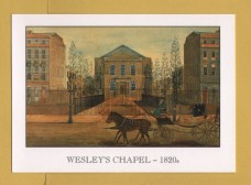 `Wesley`s Chapel 1821 by R.T.Battery` - Postally Unused - Jarrold Publishing Postcard.