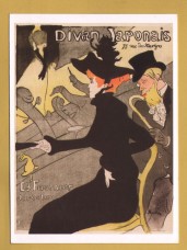 `Toulouse-Lautrec and Monmartre -`Divan Japonais, 1893 by Toulouse-Lautrec` - Postally Unused - Pomegranate Postcard.