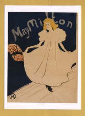 `Toulouse-Lautrec and Monmartre -`May Milton, 1895 by Toulouse-Lautrec` - Postally Unused - Pomegranate Postcard.