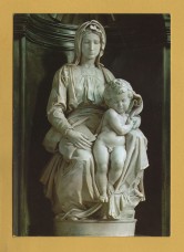 `Bruges - Church of Our Lady - Virgin with the Infant Jesus (1501)` - Postally Unused - avm Postcard.