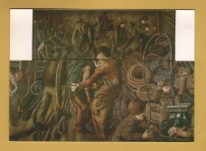 `Shipbuilding on the Clyde: The Riggers by Stanley Spencer - Imperial War Museum` - Postally Unused - Stanley Spencer Gallery Postcard.