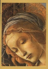 `Milan, Museum of Poldi Pezzoli - Madonna Teaching Her Child to Read {detail} by Botticelli` - Postally Unused - Benediki Taschen Postcard.