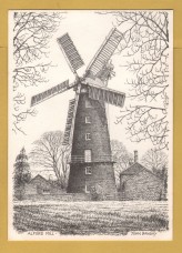`Alford Mill by John Bangay` - Postally Unused - John Bangay Postcard.