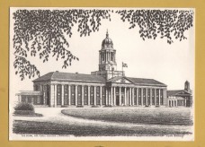 `R.A.F. College, Cranwell. Built in 1927 to the Style of Chelsea Hospital by John Bangay` - Postally Unused - John Bangay Postcard.