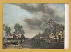 `Amsterdam, Rijksmuseum - Winter Scene by Johannes van de Cappelle` - Postally Unused - Museum Postcard.