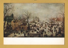 `Amsterdam, Rijksmuseum - Winter by Hendrick Avercamp` - Postally Unused - Museum Postcard.