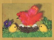 `Happy Easter`- Swedish Card - Postally Used-1968 - Axel Eliassons Postcard.