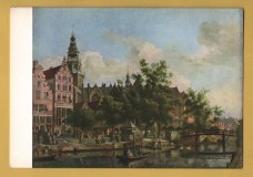 `View of Amsterdam by Jan van der Heyde` - Postally Unused - Mauritshuis Postcard.