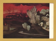 `Sodom and Gomorrah on Fire by Joachim Patenier` - Postally Unused - Boymans Museum, Rotterdam Postcard.