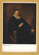 `Portrait of Pasteur Eleazar Swalmius by Rembrandt van Rijn` - Postally Unused - Antwerp, Koninklijk Museum Postcard.