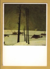`Winter Landscape by Constant Permeke` - Postally Unused - Corten Postcard.