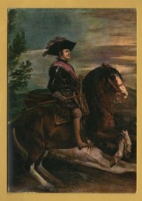 `Florence - Galleria Pitti - `Philip IV King of Spain by Diego Velasquez`` - Postally Unused - GS Postcard.