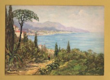 `Alassio by Andreas Betz` - Postally Unused (although message written to rear) - Dr.te Neues Postcard.