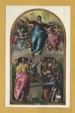 `The Assumption of the Virgin by Dominico Theotocopuli` - Postally Unused - Arthur J.Heliochrome Postcard.
