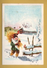 `Merry Christmas and Happy New Year`- Swedish Card - Postally Used-c1967 - Producer Unknown Postcard.