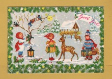 `Merry Christmas and Happy New Year`- Swedish Card - Postally Used-1967 - SGV Postcard.