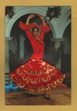 `Spanish Fabric Postcard - Flamenco` - Postally Unused - Prat Commercial Postcard.