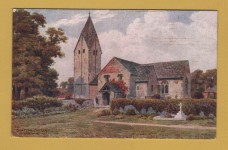 `Sompting Church, Nr Worthing` - Postally Unused - J.Salmon Postcard.