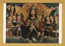 `Antwerp Museum - `Christ Surrounded by Singing and Music-Making Angels by Hans Hemling` - Postally Unused - Royal Museum of Fine Arts Postcard.