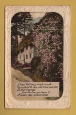 `A Joyous Birthday` - Postally Used-1932 - W.D.L. London Postcard.