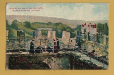 `Scene At The Top of Blarney Castle, Tourist About To Kiss The Stone` - Postally Unused - Fergus O`Conner Postcard.