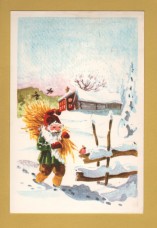 `Merry Christmas and Happy New Year`- Swedish Card - Postally Used-1967 - Producer Unknown Postcard.