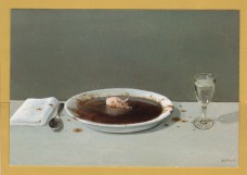 `Suppenschwein/Pig in Soup by Michael Sowa` - Postally Unused - Producer Unknown Postcard.