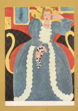 `Matisse - Lady in Blue 1937 by Henri Matisse` - Postally Unused - Mondadori International Postcard.