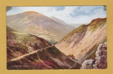 `Sychnant Pass by Brian Gerald`- Art Colour Series A155 - Postally Used-1955 - J.Valentine Postcard.