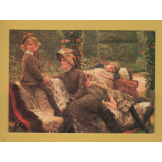 `The Garden Bench - James Jacques Joseph Tissot` - Postally Unused - The Medici Society Ltd Postcard.