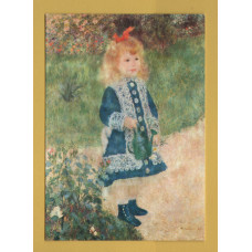`A Girl With A Watering Can - Auguste Renoir` - Postally Unused - The Medici Society Ltd Postcard.