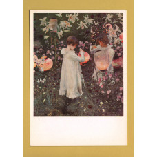 `Carnation,Lily,Lily,Rose - John Singer Sargent` - Postally Unused - Tate Gallery Postcard.