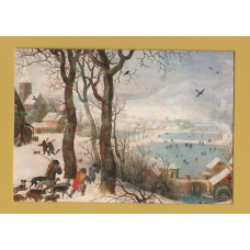 `Hunters In The Snow - Jan Brueghel` - Postally Unused - The Medici Society Ltd Postcard.