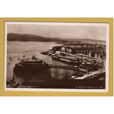 `Plymouth From The Pier` - Postally Unused - Real Photograph Postcard.