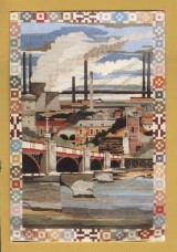 `Newport lll - Welsh Wool on Canvas - Louise Morland` - Postally Unused - The Family Care Housing Association Postcard.