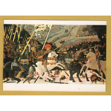 `The Battle of San Romano - Paolo Uccello` - Postally Unused - The Medici Society Postcard.