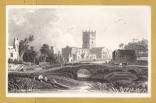 `St David`s Cathedral by Henry Gastineau 1835` - Postally Unused - Dyfed Libraries Postcard.