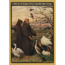 `St Francis - Henry Stacy Marks` - Postally Unused - The Medici Society Postcard.