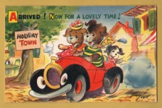 `Merry Message Series - Boy,Dog,Bubbles and Pipe by Arnold Taylor` - No.G340 - Postally Unused - Bamforth Postcard.