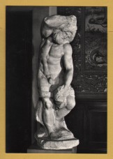 `Florence Galleria Accademia - The Bearded Slave by Michaelangelo` - Postally Unused - Nova Lux Postcard.